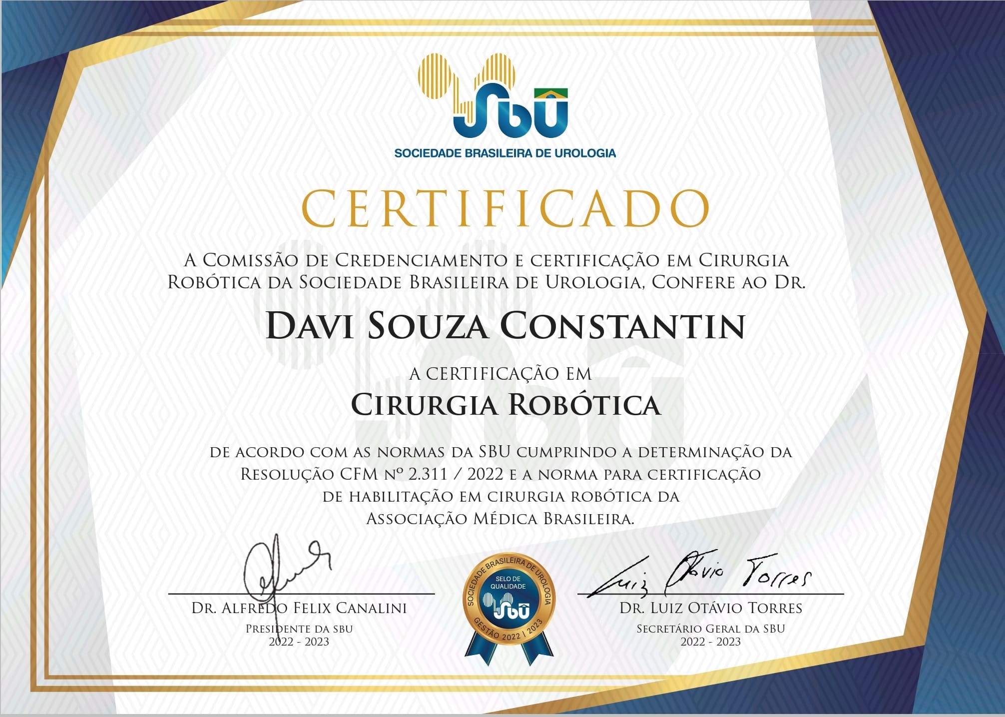 Certificado SBU